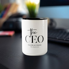 Moderne Minimalistische CEO Persoonlijke Baas Cade Tweekleurige Koffiemok