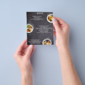 Moderne minimalistische Chalkboard Restaurant Menu (Hand)