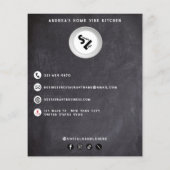 Moderne minimalistische Chalkboard Restaurant Menu (Achterkant)