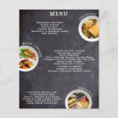 Moderne minimalistische Chalkboard Restaurant Menu (Voorkant)