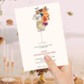 Moderne minimalistische champagne sip & see Baby s Kaart