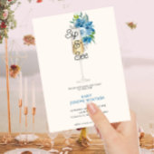 Moderne minimalistische champagne sip & see Baby s Kaart