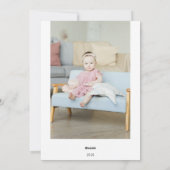 Moderne minimalistische Chanoeka drie familie foto Feestdagenkaart (Achterkant)