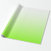 Moderne Minimalistische Chartreuse naar Witte Ombr Cadeaupapier (Uitgerold)