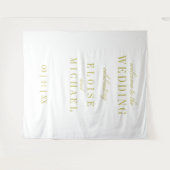 Moderne Minimalistische Chartreuse Trouwbanner Wandkleed (Voorkant (horizontaal))