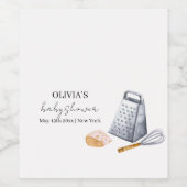 Moderne minimalistische chef-kok keuken Baby showe Wijn Etiket (Enkel label)