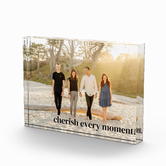 Moderne minimalistische Cherish Memory Custom Fotoblokken (Rechts)