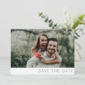 Moderne Minimalistische Chic 2 foto  Save The Date (Staand voorkant)