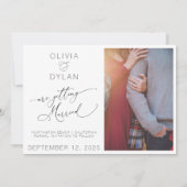 Moderne Minimalistische Chic 2 foto  Save The Date (Achterkant)