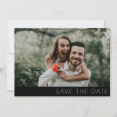 Moderne minimalistische chic 2 foto save the date (Voorkant)