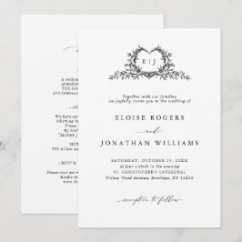 Moderne Minimalistische Chic Calligrafie Wapen Huw Kaart