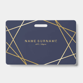 Moderne Minimalistische Chic Gouden Geometrische M Badge