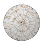 moderne minimalistische chic scandinavian white ma dartbord (Voorkant)