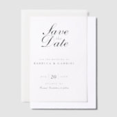 Moderne minimalistische chique bruiloft bespaar de vellum uitnodigingen (Offset)