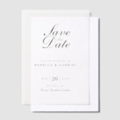 Moderne minimalistische chique bruiloft bespaar de vellum uitnodigingen (Offset)