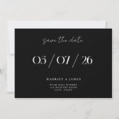 Moderne minimalistische chique bruiloft Save the D Date (Voorkant)