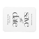 Moderne minimalistische chique bruiloft Save the D Magneet (Horizontaal)