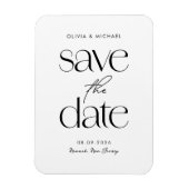 Moderne minimalistische chique bruiloft Save the D Magneet (Verticaal)