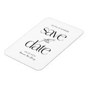 Moderne minimalistische chique bruiloft Save the D Magneet (Linkerzijde)