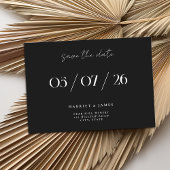 Moderne minimalistische chique bruiloft Save the D Save The Date