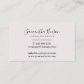 Moderne minimalistische chique elegante landschap visitekaartje (Achterkant)