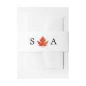 Moderne minimalistische chique herfstbruiloft uitnodigingen wikkel (Voorkant Voorbeeld)