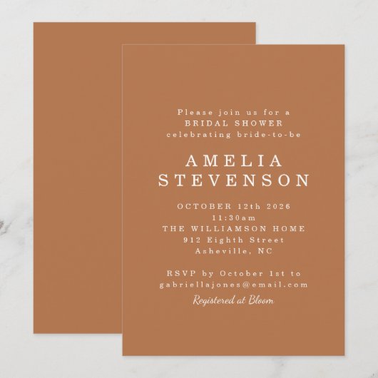 Moderne minimalistische chique Vrijgezellenfeest t Kaart (Voorkant / Achterkant)