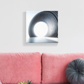 Moderne Minimalistische Circulaire Architectuur Ku Canvas Afdruk (Insitu (Woonkamer))