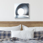 Moderne Minimalistische Circulaire Architectuur Ku Canvas Afdruk (Insitu (Slaapkamer))