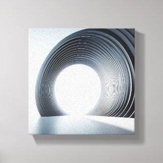 Moderne Minimalistische Circulaire Architectuur Ku Canvas Afdruk