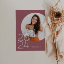 Moderne minimalistische cirkel foto afstudeerfeest