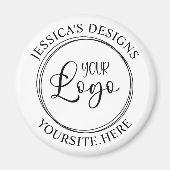 Moderne minimalistische cirkel Logo Magneet (Voorkant)