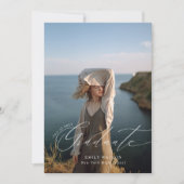 Moderne minimalistische Classic Full Photo Afstude Kaart (Voorkant)