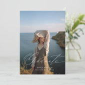 Moderne minimalistische Classic Full Photo Afstude Kaart (Staand voorkant)