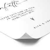 Moderne minimalistische Confetti Verstuur trouwbor Poster (Hoek)