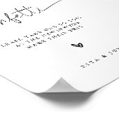 Moderne minimalistische Confetti Verstuur trouwbor Poster (Hoek)