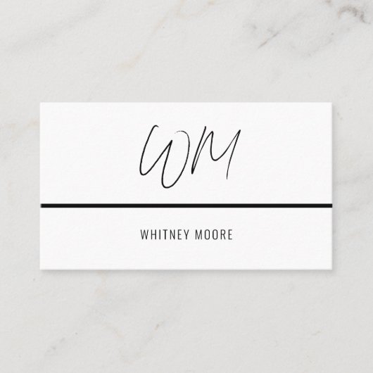 Moderne minimalistische contactkaartje (Voorkant)