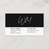 Moderne minimalistische contactkaartje (Achterkant)