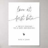 Moderne minimalistische Cookie Tafel Trouwbord Poster (Voorkant)