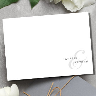 Moderne Minimalistische Correspondentie Notitiekaartje