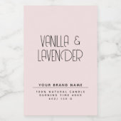 Moderne, minimalistische cosmetische kaars voedselcontainer etiket (Enkel label)