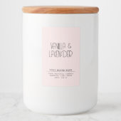 Moderne, minimalistische cosmetische kaars voedselcontainer etiket (Voorkant)