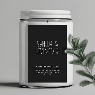 Moderne, minimalistische cosmetische kaars voedselcontainer etiket