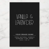 Moderne, minimalistische cosmetische kaars voedselcontainer etiket (Enkel label)