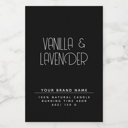 Moderne, minimalistische cosmetische kaars voedselcontainer etiket (Enkel label)