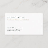 Moderne minimalistische CPA Visitekaartje (Voorkant)
