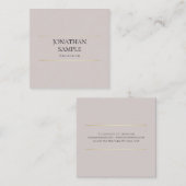 Moderne minimalistische creatieve elegante luxe Sj Vierkante Visitekaartje (Voorkant / Achterkant)