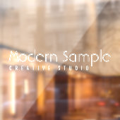 Moderne, minimalistische Creative Studio-typografi Raamsticker (Vel 2)