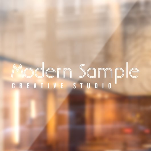 Moderne, minimalistische Creative Studio-typografi Raamsticker (Vel 2)