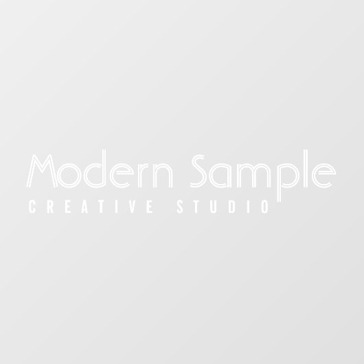 Moderne, minimalistische Creative Studio-typografi Raamsticker (Vel)
